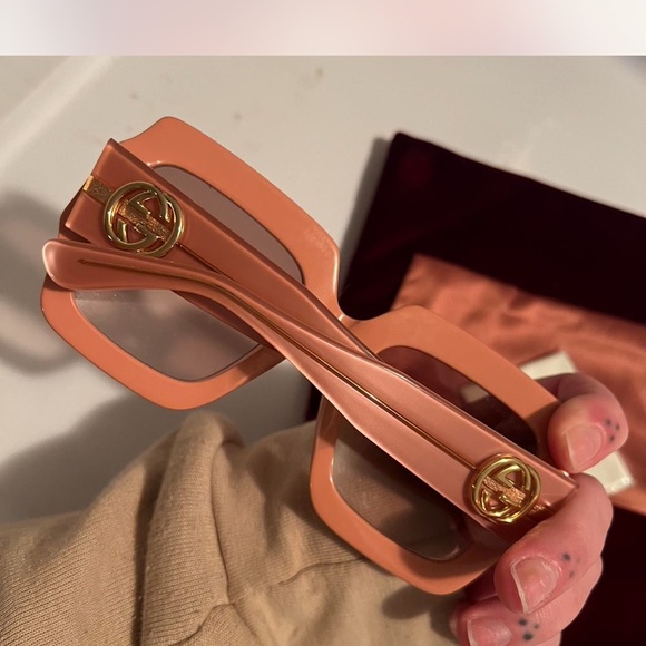 Gucci Pink Square Sunglasses main image 6